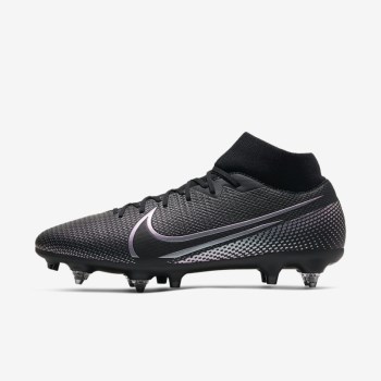 Nike Mercurial Superfly 7 Academy SG-PRO Anti-Clog Traction - Férfi Focicipő - Fekete/Fekete